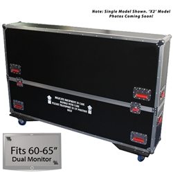 60" - 65" Gator Road Case -  For Dual (x2) Flat Panel Monitors