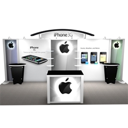 iPhone w/ Workstations Hybrid Trade Show Rental Display