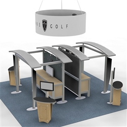 Island w/ Mini Canopy Hybrid Trade Show Rental Display