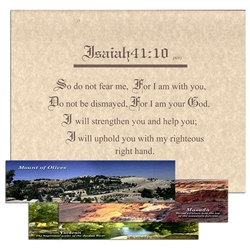 Three Bookmarks with Framable Isaiah 41:10 Print Offer