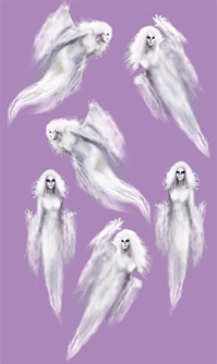 35in to 37in Insta-Theme Halloween Ethereal Ghost Props, Price Per EACH