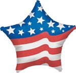 Patriotic Star 19 inch foil baloon from Anagram