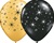 Sparkles and Swirls GOLD and BLACK Latex Balloon