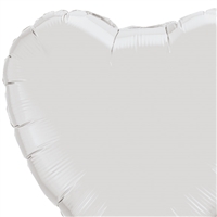 Qualatex 36 inch White Heart shaped foil balloon