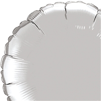 Qualatex 36 inch Silver round shaped foil balloon