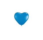 6 inch Heart DARK BLUE Latex Balloon