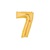 14in GOLD Number SEVEN (7) Megaloon Jr., Price Per Bag of 5