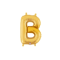 14in GOLD Letter B Megaloon Jr., Price Per Bag of 5