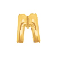 14in GOLD Letter M Megaloon Jr., Price Per Bag of 5