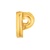 14in GOLD Letter P Megaloon Jr., Price Per Bag of 5