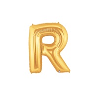 14in GOLD Letter R Megaloon Jr., Price Per Bag of 5