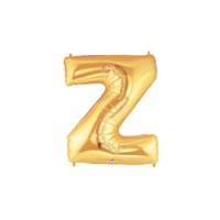 14in GOLD Letter Z Megaloon Jr., Price Per Bag of 5