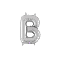 14in SILVER Letter B Megaloon Jr., Price Per Bag of 5