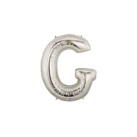 14in SILVER Letter G Megaloon Jr., Price Per Bag of 5