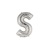 14in SILVER Letter S Megaloon Jr., Price Per Bag of 5