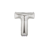 14in SILVER Letter T Megaloon Jr., Price Per Bag of 5