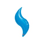 28in BLUE CURVE Foil Balloon, Price Per Package of 3