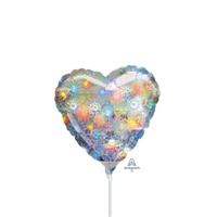 4 inch Holographic Heart Balloon