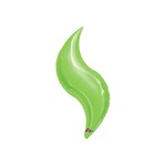28in LIME GREEN CURVE Foil Balloon, Price Per Package of 3