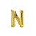 16 inch Letter N Northstar GOLD