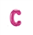 16 inch Letter C Northstar MAGENTA