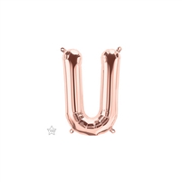 16 inch Letter U Northstar ROSE GOLD