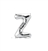 16 inch Letter Z Northstar SILVER