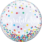 Congratulations Stars Plastic Balloon