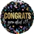 Congrats Grad Dots Balloon
