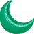 35in GREEN CRESCENT Foil Balloon, Price Per Package of 3