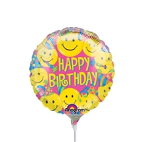 9 inch Happy Birthday Smiles Balloon