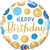 Birthday Blue & Gold Dots Balloon