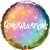 Congratulations Ombre Balloon