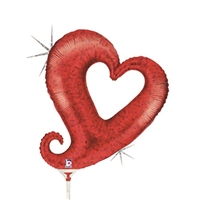 14 inch Chain of Hearts Red Balloon