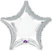 19 inch Star Anagram Foil SILVER shaped foil balloon silver