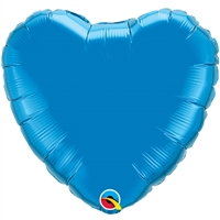 18 inch SAPPHIRE Heart Qualatex Foil balloon