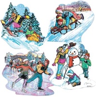 16 inch Winter Activity Cutout