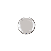 4 inch SILVER Round Qualatex Foil Balloon