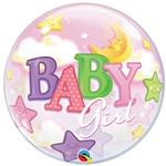 22in BUBBLES Baby GIRL Moon & Stars