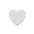 9 inch  WHITE Heart Qualatex Foil balloon