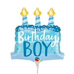 Birthday Boy Cake & Candles Balloon