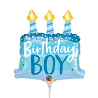 Birthday Boy Cake & Candles Balloon