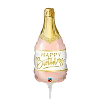 14 inch Birthday Pink Bubbly Foil Balloon