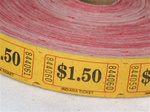 Assorted Color Single Tickets $1.50, Price Per Roll of 2000
