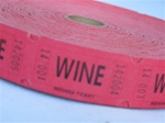 Assorted Color Single Tickets WINE
