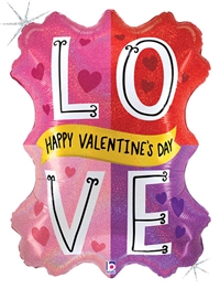 Valentine Love Color Block Balloon