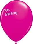 16 inch  WILD BERRY Qualatex Fashion color Latex Balloon