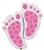 Baby Feet Pink Foil Balloon