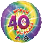 18 inch Happy 40th Birthday