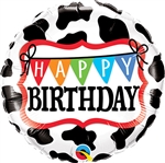 Birthday Holstein Cow Pattern Balloon